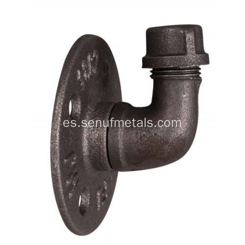 Ganchos de pared industrial de hierro maleable negro Muebles industriales